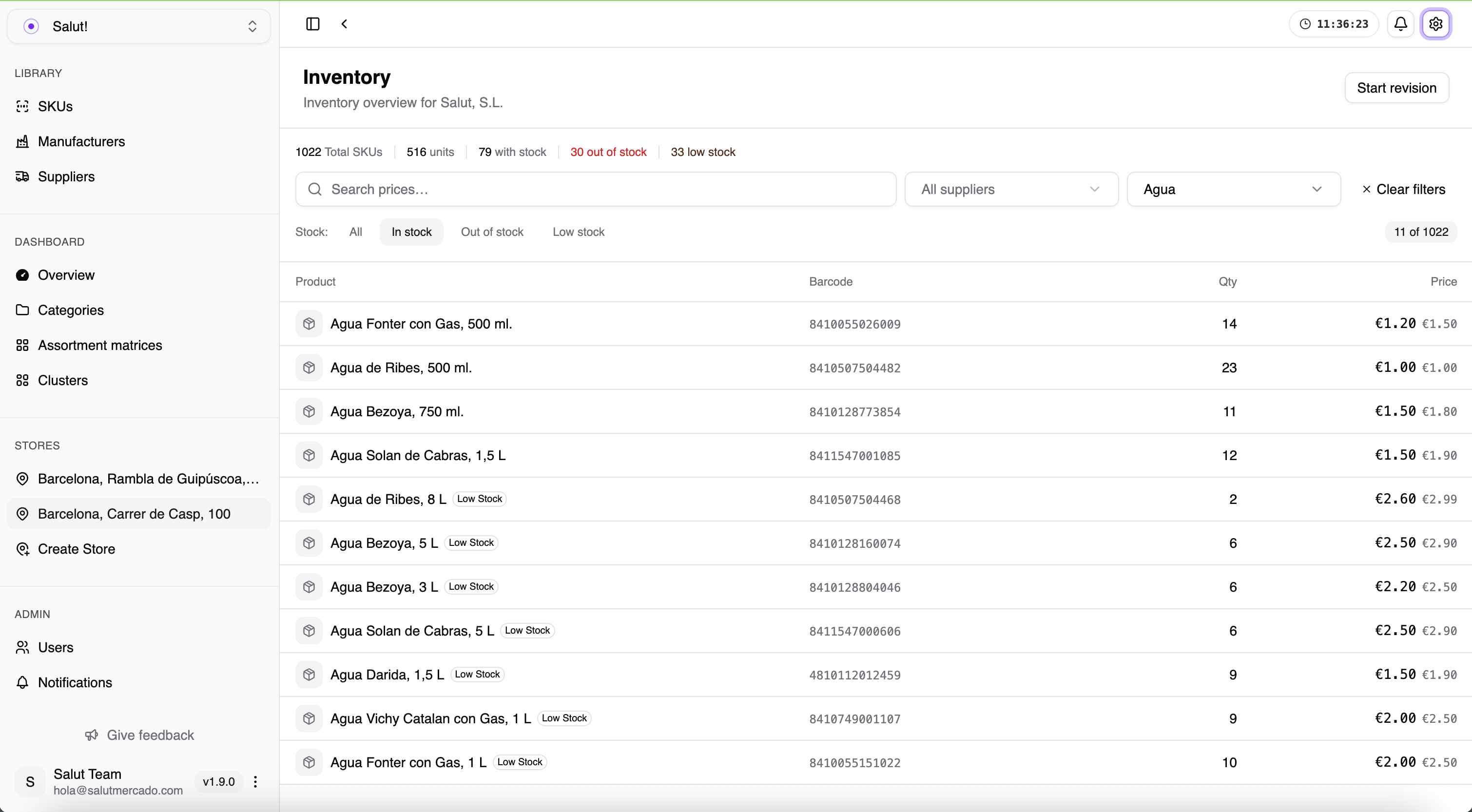 Reduce Out-of-Stock dashboard preview